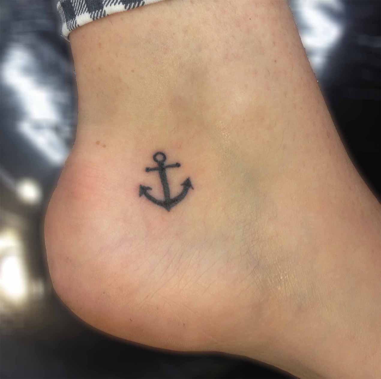 Small Anchor Tattoo On Wrist